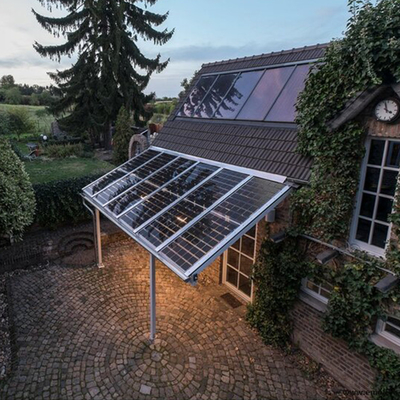 두 면이 있는 듀얼 글라스 맞춘 태양 전지판 투명한 광기전성 수정같은 솔라 모듈