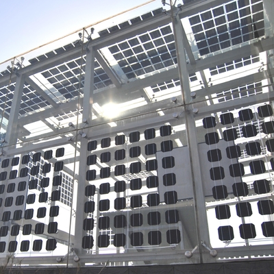 상가 건물을 위한 단일결정 이중 유리 PV 모듈 두 면이 있는 태양 전지판