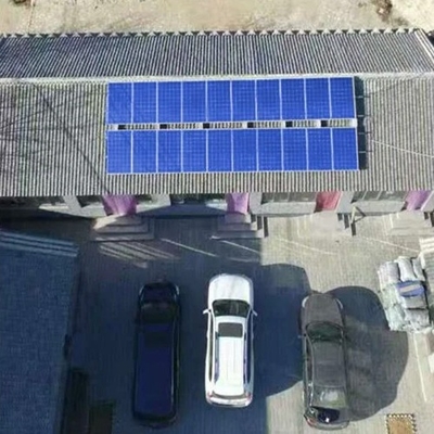 태양 두 면이 있는 태양 전지판 전력 시스템 홈 꺼짐 상태 -그리드훠 콘크리트와 평평한 지붕을 구축하는 학교