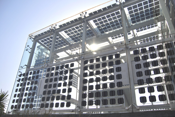 두 면이 있는 투명 결정성 태양 PV 모듈 200 와트 210w 주문 제작된 태양 전지판