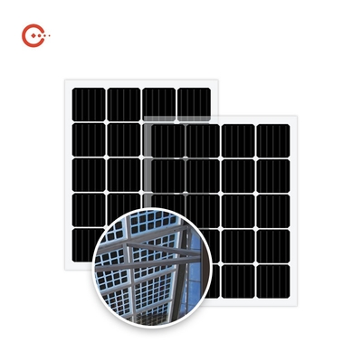 세대 BIPV 모듈 작은 100W 맞춤 두 면이 있는 투명한 태양 전지판