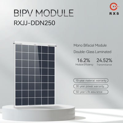 Rixin 투명한 고능률 BIPV 태양 전지판 단청 200w 250w 태양 전지 모듈