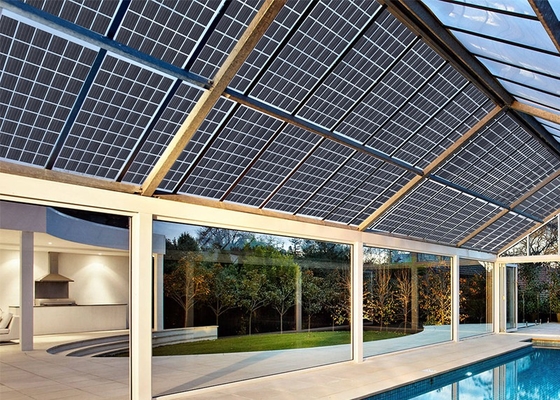 지붕을 위한 리스인 투명한 단일결정 PV 모듈 두 면이 있는 태양 전지판